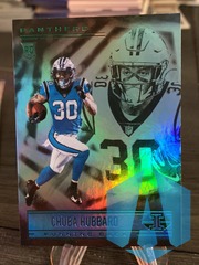 2021 Panini Illusions Emerald Foil RC #83 Chuba Hubbard Carolina Panthers